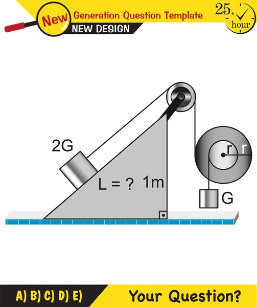 Physics Laws Motion Newton Laws Motion Next Generation Question Template — Stockvector