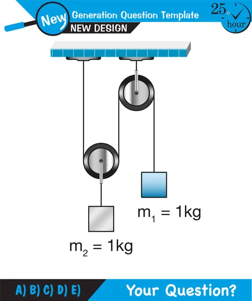 Physics Laws Motion Newton Laws Motion Next Generation Question Template — Stockvektor