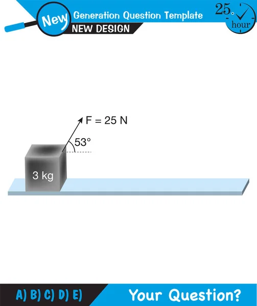 Physics Education Illustrations Motion Laws Motion Simple Machines Springs Pulleys — Stock Vector