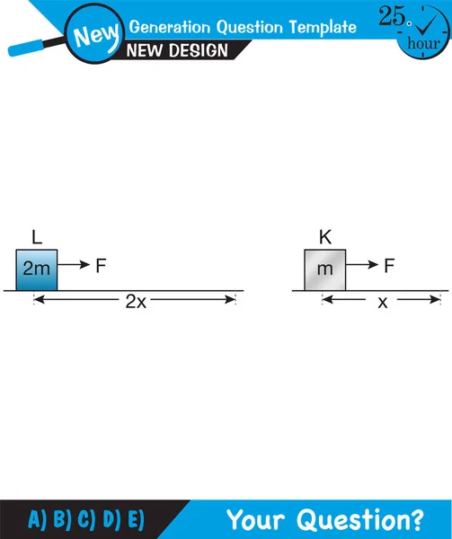 Natuurkunde Onderwijs Illustraties Beweging Wetten Van Beweging Eenvoudige Machines Springs — Stockvector