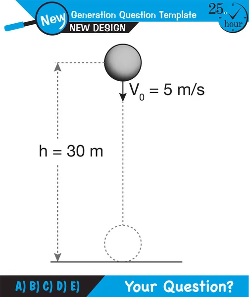 Natuurkunde Vector Illustratie Van Een Kracht Beweging Vectoren Schot Volgende — Stockvector