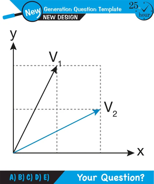 Physique Illustration Vectorielle Une Force Mouvement Vecteurs Plan Modèle Question — Image vectorielle