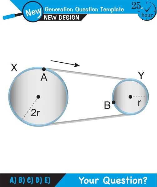 Física Movimiento Circular Uniforme Con Vectores Ángulos Posición Velocidad Cambiantes — Archivo Imágenes Vectoriales