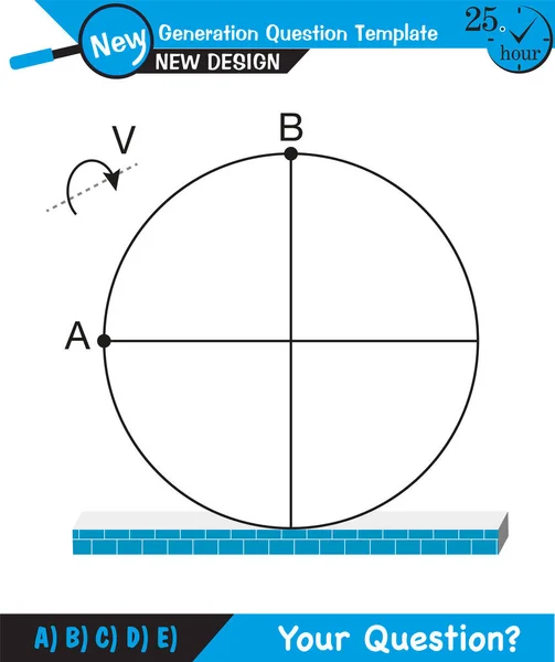 Physics Uniform Circular Motion Changing Position Velocity Vectors Angles Next — Stock Vector