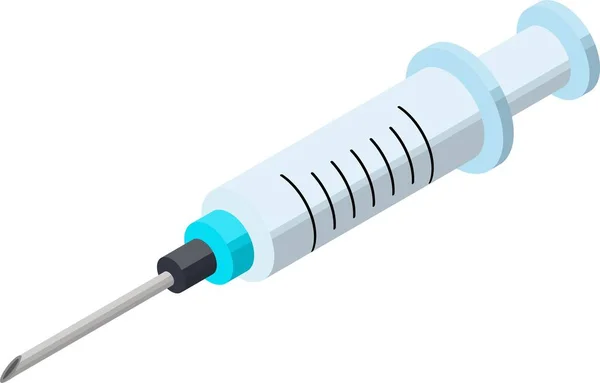 Illustrazione Una Siringa Utilizzata Ingestione Immunizzazione Del Vaccino Icone Stile — Vettoriale Stock