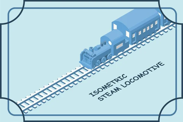 Silhueta Uma Locomotiva Vapor Correndo Uma Férrea Ilustração Banner Simples — Vetor de Stock