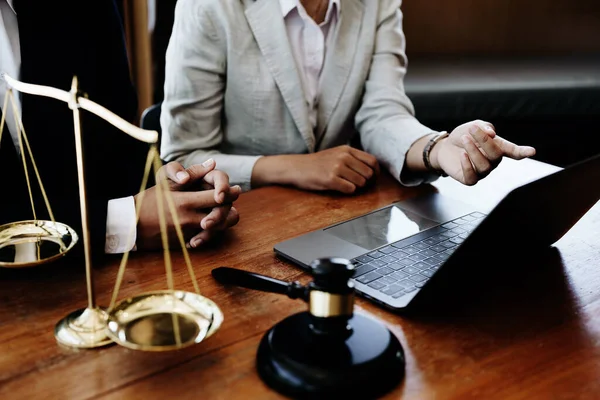 Cliente Está Consultando Advogado Questões Legais — Fotografia de Stock