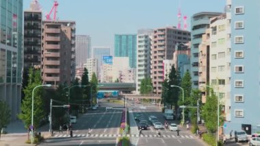 İnsanlar yaya geçidinde yürür