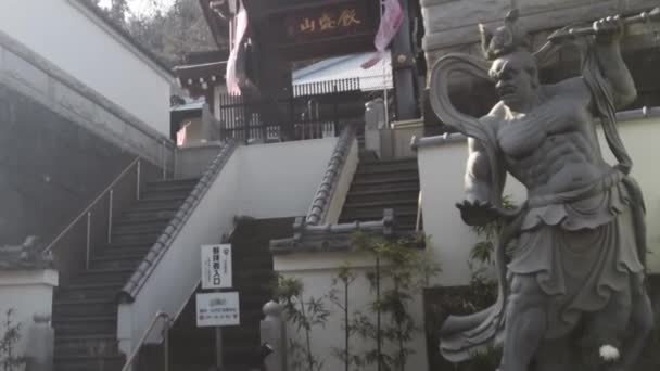 Statues Kongo Rikishi Myoonji — Stockvideo