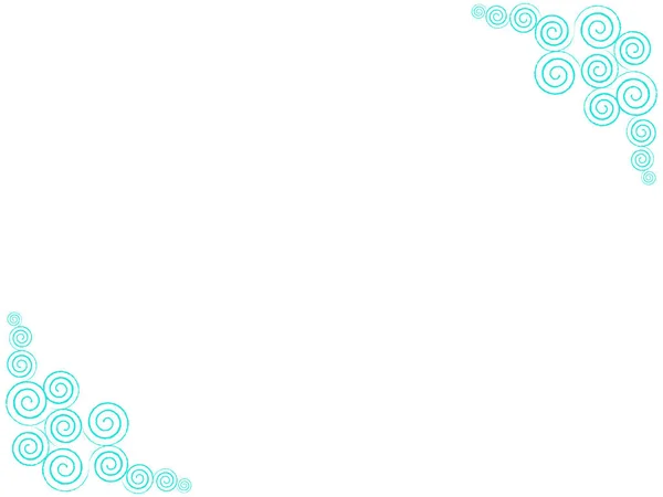 Blue Circular Swirl Frame Hintergrund — Stockvektor