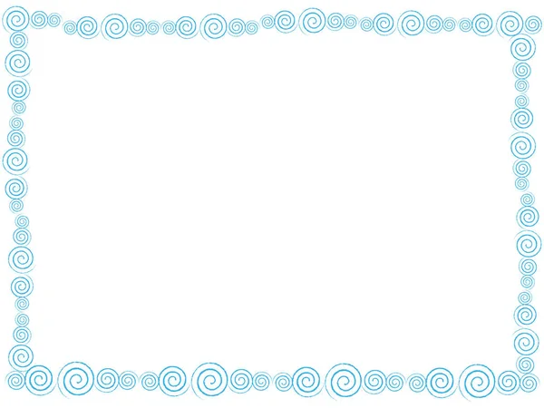 Fondo Marco Completo Remolino Circular Azul — Vector de stock