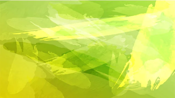 Brushstroke Texture Shiny Green Yellow Gradient Background Abstract — Stockový vektor