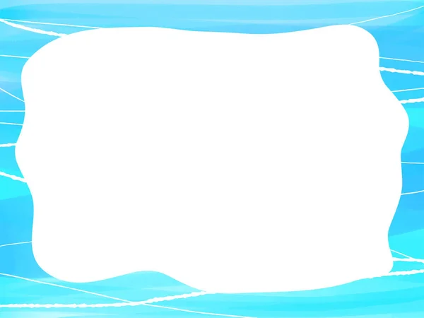 Light Blue Abstract Framed Background Water Flow Design — Stock Vector