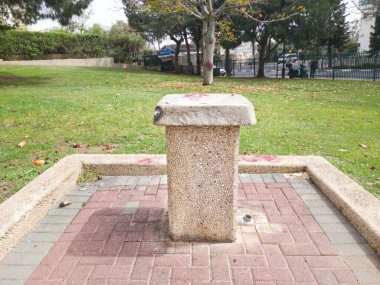 Parktaki çeşme.