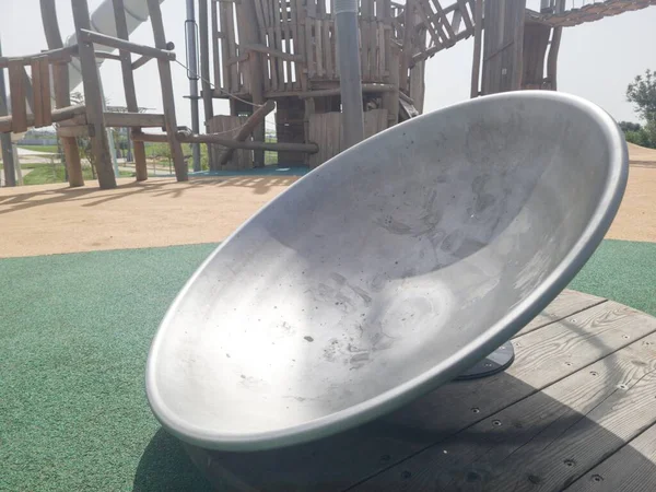 Juego Divertido Parque Infantil Madera Para Niños Parque —  Fotos de Stock