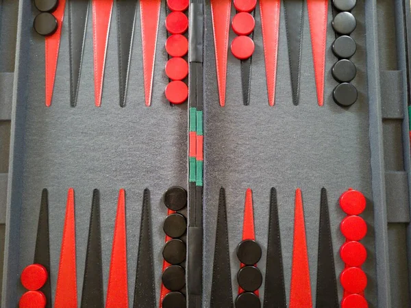Professional Set Backgammon Ready Played — Stock Photo, Image