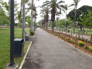 Ramat Gan, İsrail 'deki Ulusal Park' ta Yeşil Güzel Manzara