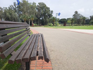 Ramat Gan, İsrail 'deki Ulusal Park' ta Yeşil Güzel Manzara