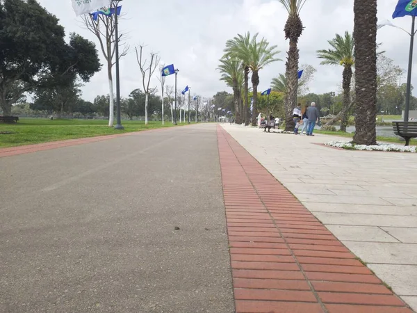 Ramat Gan, İsrail 'deki Ulusal Park' ta Yeşil Güzel Manzara