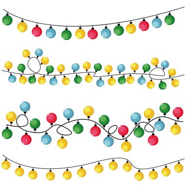 Beyaz arkaplan ile renkli ışıklar