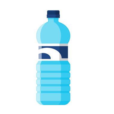 Bir şişe su ikonu düz stil. Web sitenizin tasarımı, logosu, uygulaması, UI Vektör EPS 10 için su sembolü.