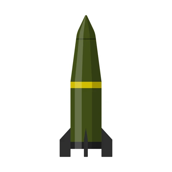 Missile Arme Design Plat Tendance Vecteur Isolé Sur Fond Blanc — Image vectorielle