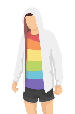 Gey, lezbiyen, biseksüel, transseksüel hakları, modern tarz vektör illüstrasyonları, mor arka planda izole edilmiş basit düz gölge insanları.