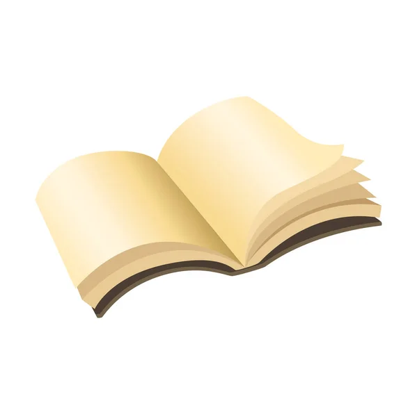 Книга Концепція Освіти Градієнтна Графіка Ізольовані Білому Тлі — стоковий вектор
