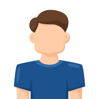 Genç adamın renkli basit düz vektörü tişört giyiyor, sporcu adam, insanların konsept vektör çizimi.