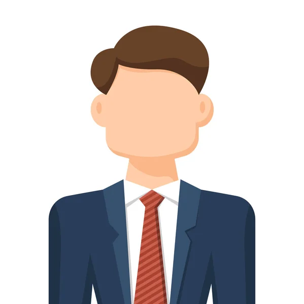 Colorful Simple Flat Vector Business Man Icon Symbol People Concept — Vetor de Stock