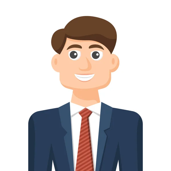Colorful Simple Flat Vector Business Man Icon Symbol People Concept — Vetor de Stock