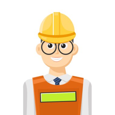 İnşaat işçisi, simge veya sembolün renkli düz vektörü, insanlar vektör illüstrasyonunu kavramsallaştırıyor.