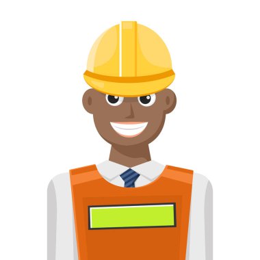 İnşaat işçisi, simge veya sembolün renkli düz vektörü, insanlar vektör illüstrasyonunu kavramsallaştırıyor.