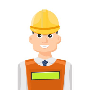 İnşaat işçisi, simge veya sembolün renkli düz vektörü, insanlar vektör illüstrasyonunu kavramsallaştırıyor.