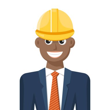 Mühendis, simge veya sembolün renkli basit düz vektörü, insanlar vektör illüstrasyonunu kavramsallaştırıyor.