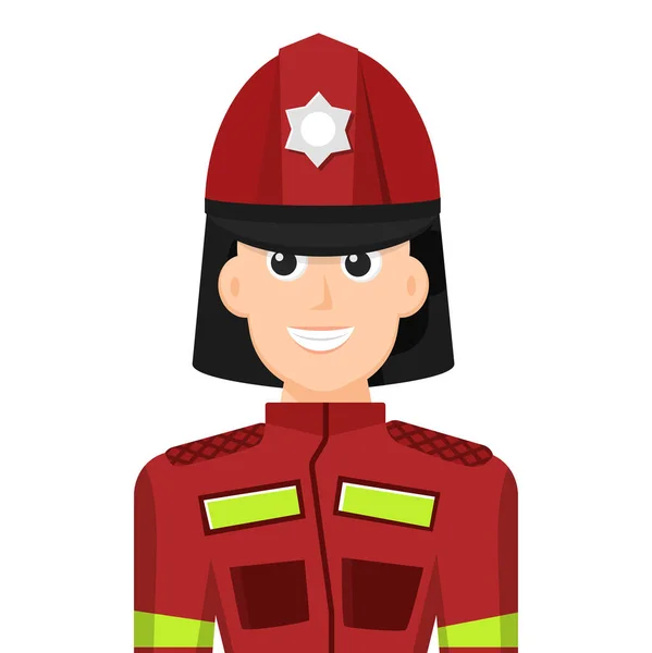 Colorful Simple Flat Vector Firefighter Icon Symbol People Concept Vector — Image vectorielle