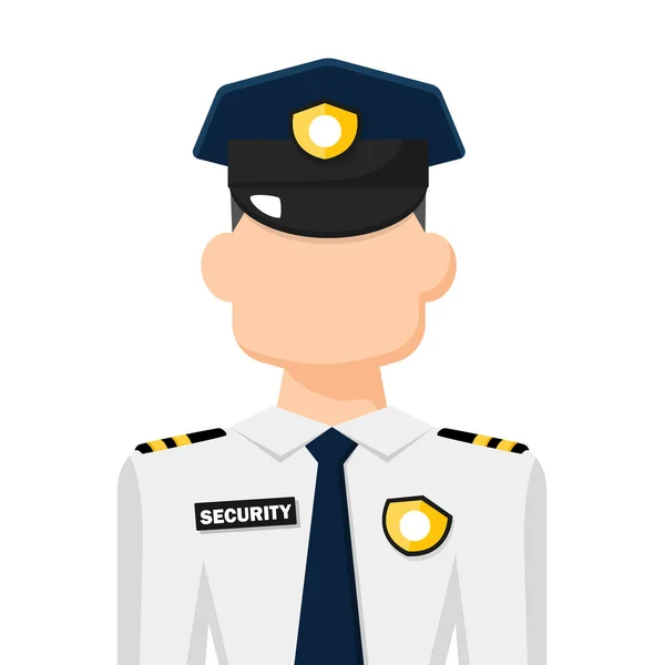 Colorful Simple Flat Vector Security Guard Icon Symbol People Concept — Wektor stockowy