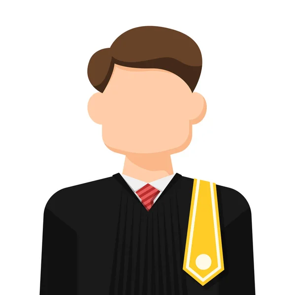 Lawyer Judge Simple Flat Vector Personal Profile Icon Symbol People — Stockvektor