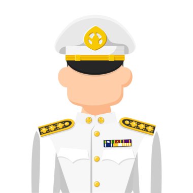 Tayland devlet memuru basit düz bir vektörde. Kişisel profil simgesi veya sembol. İnsanlar vektör illüstrasyonu kavramı.