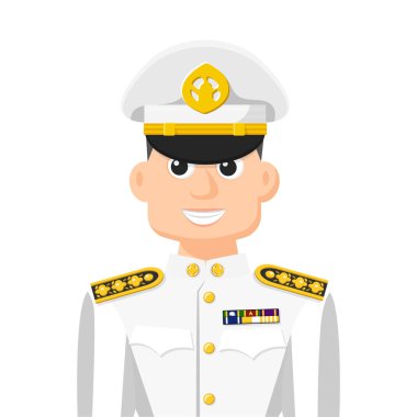 Tayland devlet memuru basit düz bir vektörde. Kişisel profil simgesi veya sembol. İnsanlar vektör illüstrasyonu kavramı.