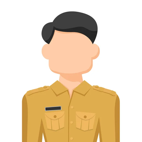 Thajský Vládní Důstojník Jednoduchém Plochém Vektoru Ikona Nebo Symbol Osobního — Stockový vektor