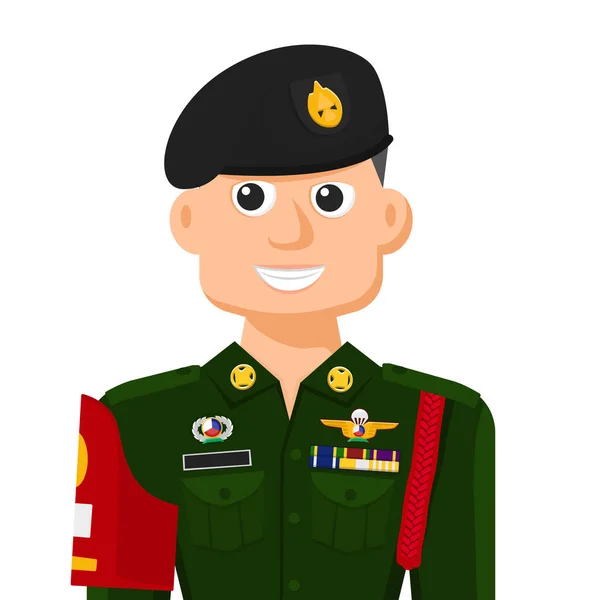 Tailandia Guardia Seguridad Simple Vector Plano Icono Símbolo Del Perfil — Vector de stock