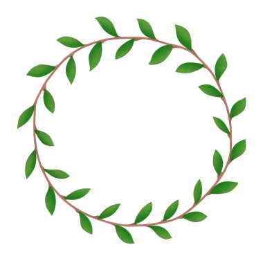 Colored circular laurel foliate and wreath. Design element for invitations, quotes, greeting cards, blogs and more.