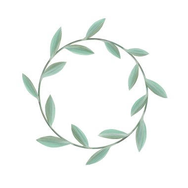 Colored circular laurel foliate and wreath. Design element for invitations, quotes, greeting cards, blogs and more.