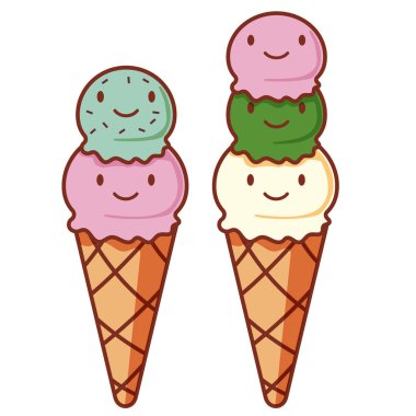 Çikolatalı ve waffle 'lı dondurma külahı