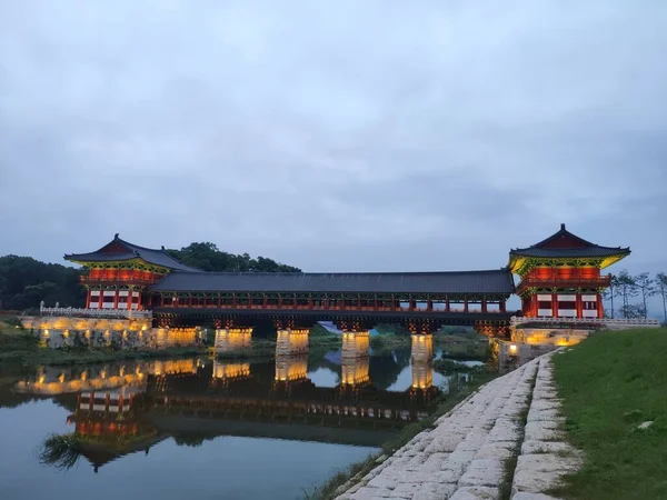 Gyeongju historical bridge night view in South Korea