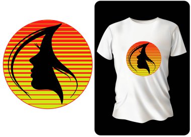 Renkli moda tasarımının gömlek vektör çizimi, model şablonu