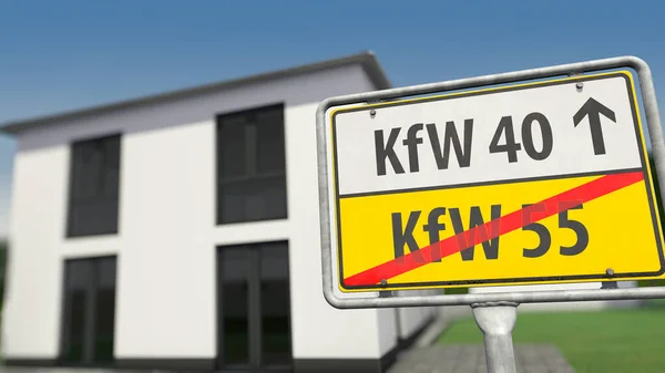 Kfw Funding Homesteads Stopped Germany — Zdjęcie stockowe