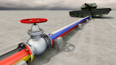 Tank boru hattı üzerinde duruyor (Nord Stream 2)