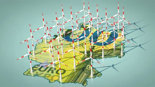 Money Wind Energy Germany —  Fotos de Stock